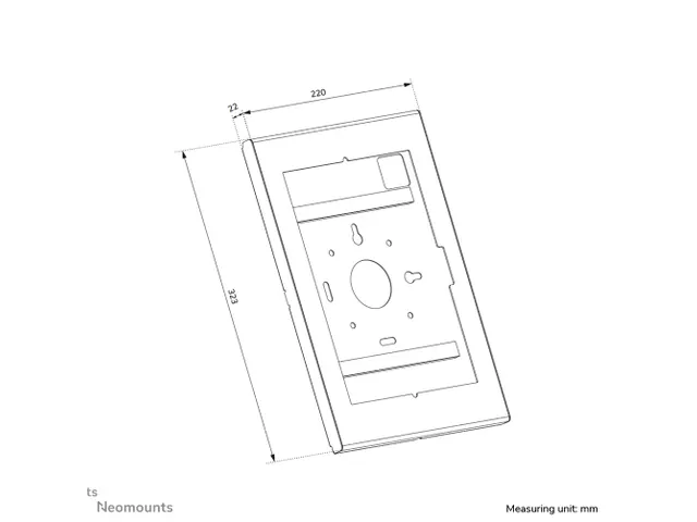 Neomounts WL15-601BL1 Tablethouder - vergrendelbaar (incl. slot) - VES