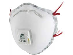 3M 8833 FFP3 stofmasker met ventiel voor eenmalig gebruik 10 Stuks
