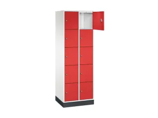 lockerkast,HxBxD 1950x620x500mm,2x5vakken,cil.-slot,sokkel - 1