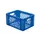 Euronorm-stapelbak 19l 210x400x300mm Wanden/bodem Opengewerkt Blauw