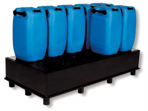 Opvangbak Hdpe 1870x870x310mm V. 3x220l M. Poten Pe Plaat Geperf.