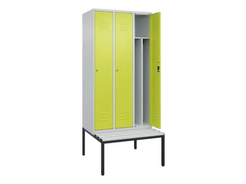 locker voor scheiding van kleding,HxBxD 2120x900x815mm,3vak