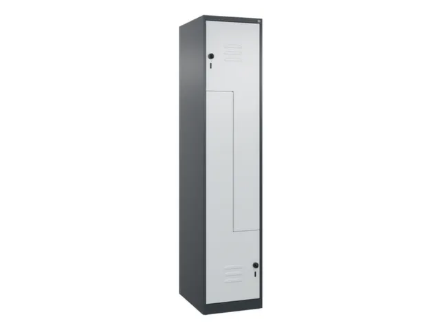 Z-garderobekast,HxBxD 1850x400x500mm,vak B 200/400mm,draaigrendel