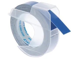 Labeltape Dymo rol 9mmx3M glossy vinyl prof blauw 520106 - 1