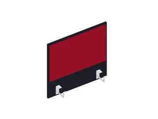 baliepaneel,v. bureau,aanbouw links,B 600mm,CC-zwart,BN4011-rood - 1