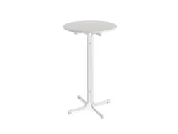 statafel,HxØ 1090x800mm,rond,4voeten wit,blad MDF wit