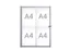Binnenvitrine wand MAULextraslim whiteboard 4xA4 met slot