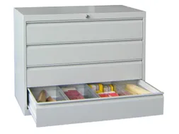 ladekast HxBxD 800x1023x600mm 4laden slot RAL7035 front RAL7035