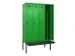 locker met bank,voor scheiding van kleding,HxBxD 2120x1200x815mm,4vak