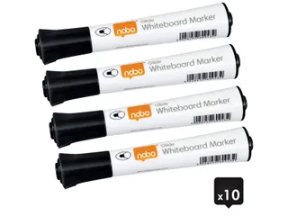 Whiteboardmarker Nobo Glide rond zwart 2mm - 2