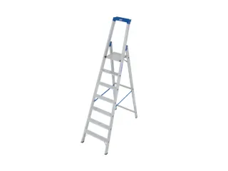 Ladder Aluminium Bordes H 1 65M 7Treden Incl. Bordes - 1