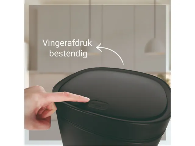 Afvalbak Desq 6130.09 Touch 30 liter RVS zwart