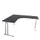 bureau in vrije vorm,HxBxD 740x1600x1600mm,vrije vorm,CC-zwart
