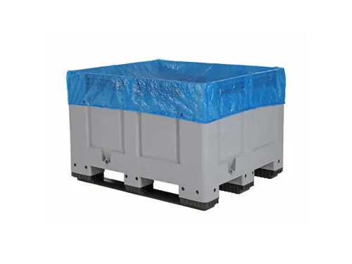 Afdekhoes voor blockpallet PE 105x125x25cm elastiekband blauw 200 stuk