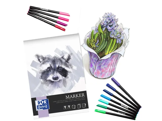 Tekenblok Oxford Marker A4 15 vel 180 gram
