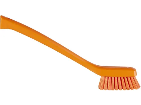 Vikan Hygiene smalle borstel Oranje lange steel