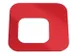 Oplegdeksel,V. Afvalbak 1X60L,Vierkant,1Opening,Staal,Rood