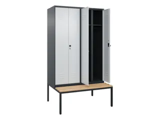 locker voor scheiding van kleding,HxBxD 2120x1200x815mm,4vak - 2