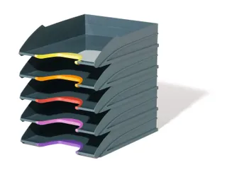 Brievenbak Durable Varicolor A4 Grijs 5 stuks - 1