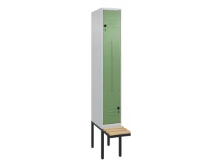 Z-garderobekast,HxBxD 2120x300x815mm,2vak,vak B 300mm,draaigrendel - 1