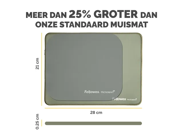 Muismat Fellowes Breyta XL saliegroen 21x28cm