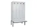 locker met bank,voor scheiding van kleding,HxBxD 2120x1200x815mm,4vak
