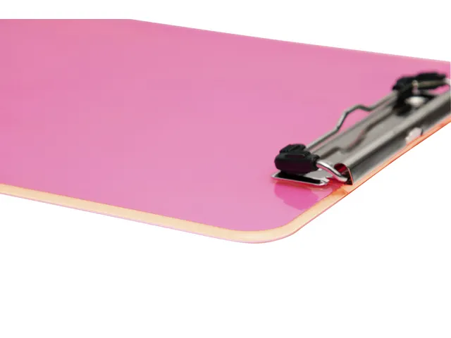 Klembord MAUL A4 staand transparant PS neon roze