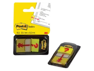 Indextabs Post-it 68031 25,4x43.2mm " hier ondertekenen" geel - 2