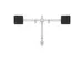 Viewgo Monitorarm 2 Schermen 48.140 bureau 140 Wit