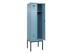 locker,HxBxD 2120x600x500mm,2vak,vak B 300mm,cil.-slot,voetonderstel
