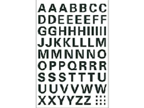 Etiket Herma 4158 10mm Letters A-Z Zwart Folie 63 stuks