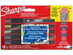 Creatieve marker Sharpie brushpunt assorti blister à 5 stuks