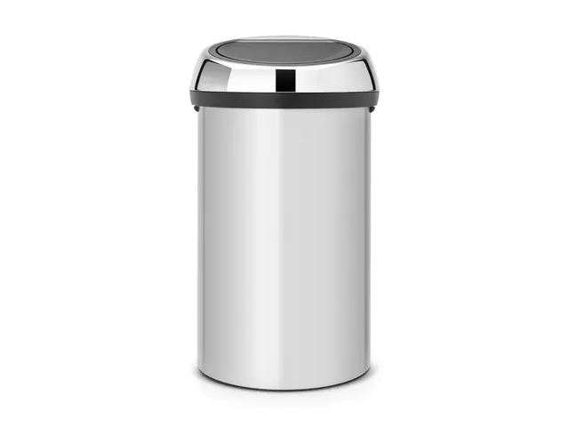 Brabantia Afvalbak Touch Bin 60 Liter Metallic Grijs