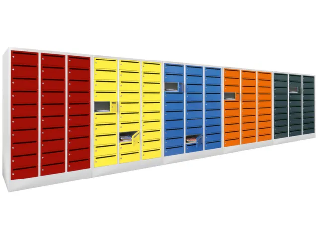 Postsorteerkast 1850x930x500mm 3x10 Vakken Ral7035 Front Ral3000