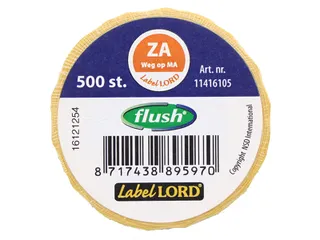 Voedseletiketten 59x23x59mm Flushlabel ZA weg op MA - 1