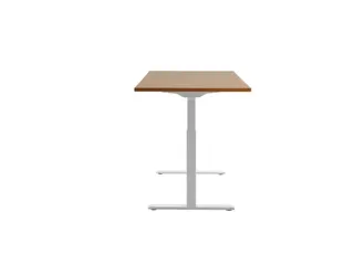 Elektrisch ihv bureau,HxBxD 700-1200x1600x800mm,blad beuken,T-voet wit - 3