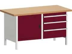 werkbank met opbergruimte,HxBxD 840x1500x750mm,beukenblad