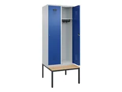 locker met bank,HxBxD 2120x800x815mm,2vak,vak B 400mm,cilinderslot
