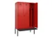 locker met bank,voor scheiding van kleding,HxBxD 2120x1200x815mm,3vak