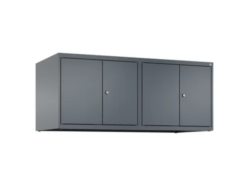 opzetkast,v. locker,4vak.,vak B 300mm,HxBxD 500x1200x500mm,vleugeldeur