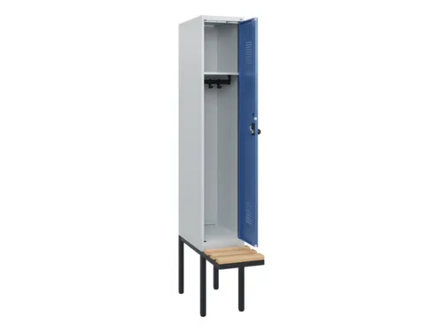 locker met bank,HxBxD 1950x300x815mm,1vak,vak B 300mm,draaigrendel