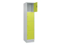 lockerkast,HxBxD 1950x400x500mm,1x4vakken,vak B 400mm,cil.-slot,sokkel