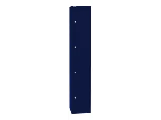 lockerkast,HxBxD 1802x305x305mm,1x4vakken,cil.-slot,romp oxfordblauw - 1