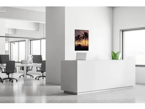 Wanddecoratie Textiel Set A2 Palmbomen Zonsondergang