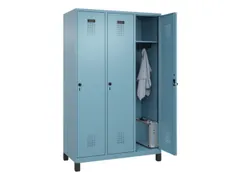 locker,HxBxD 1950x1200x500mm,3vak,vak B 400mm,draaigrendel,voeten