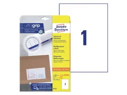 Etiket Avery Zweckform 6119 210x297mm A4 wit 25stuks
