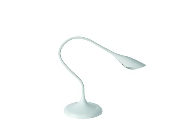 Ledarum LED-bureaulamp wit flexibele arm en kap