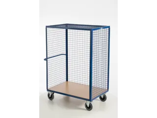 kastwagen,draagverm. 600kg,laadvl. LxB 980x700mm,houtplaat,3gaaswanden - 2