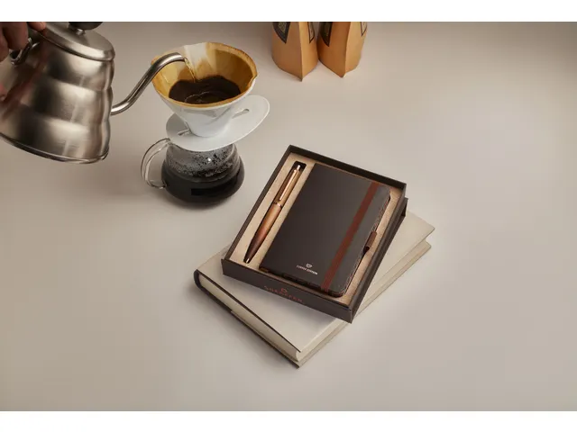 Balpen giftset Sheaffer VFM 9428 Coffee Edition, Matt Brown met notiti