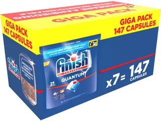 Finish Quantum Regular vaatwastabletten Promobox 147 stuks (7x21stuks) - 1